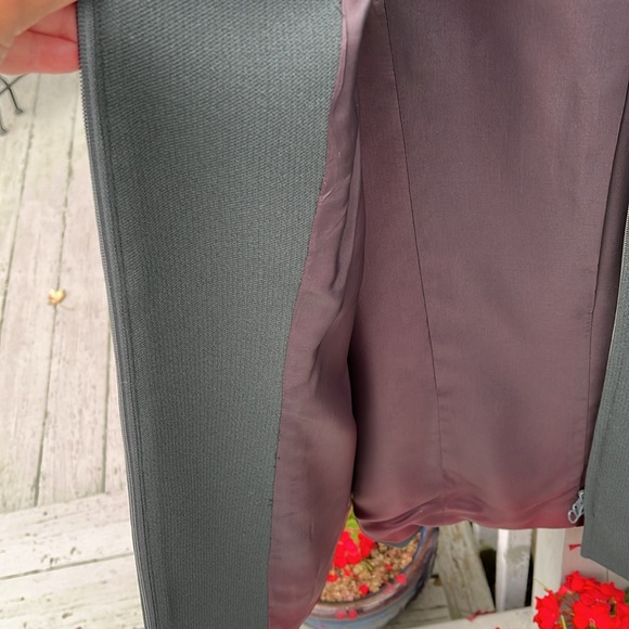 Iris Singer Collection Dark Green 2 WAY Zip Collared Jacket 2 Front Pockets - Picture 2 of 11